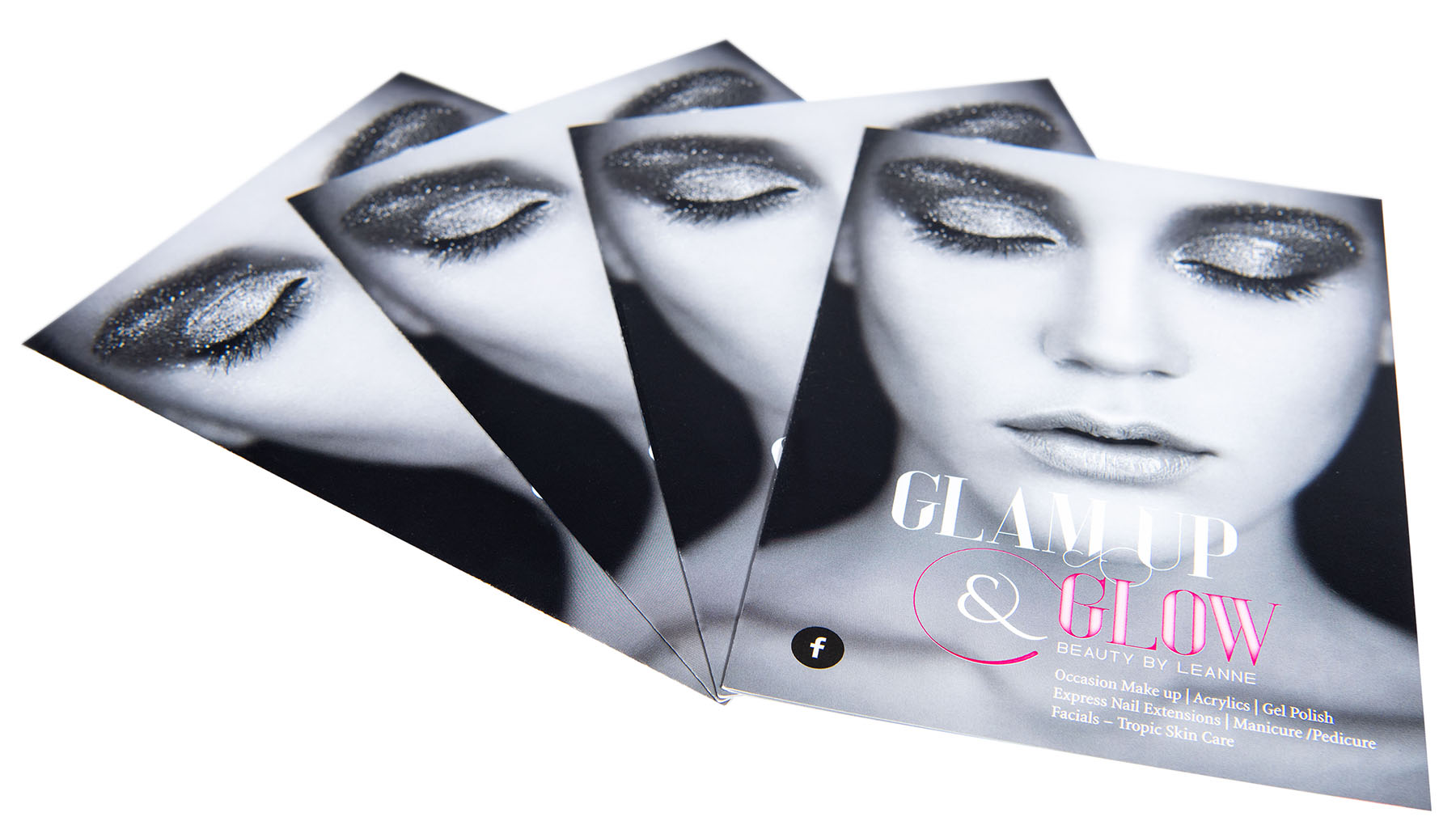 Glam Up & Glow leaflets